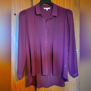 Woman's button down blouse. Sheer.